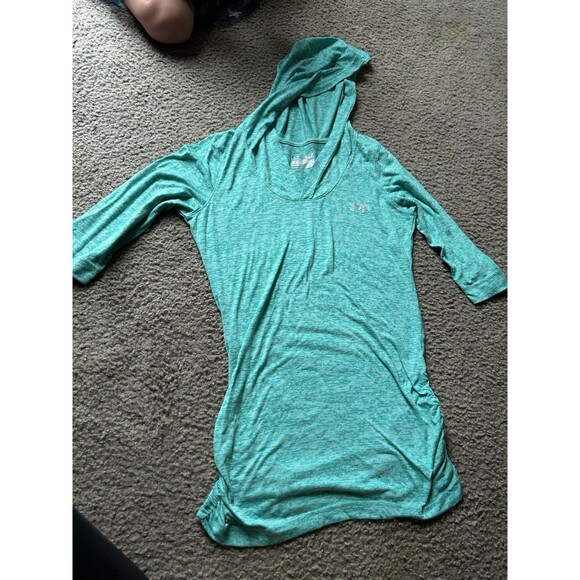 Under Armour Tops - Under Armour Lightweight Hoodie Shirt Women’s Size SMALL Teal Blue